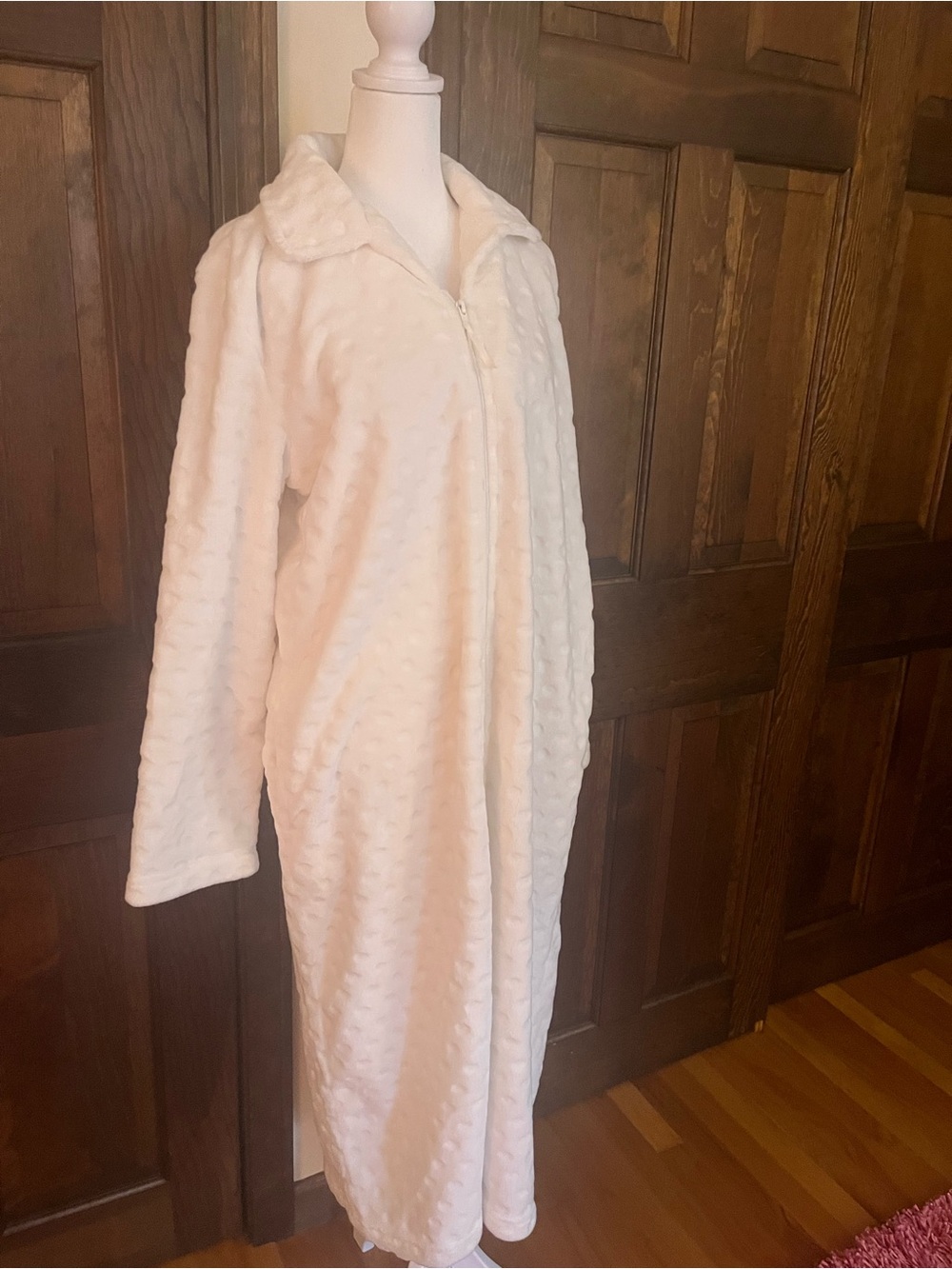 croft & barrow White Plush Full-Zip Women's Robe